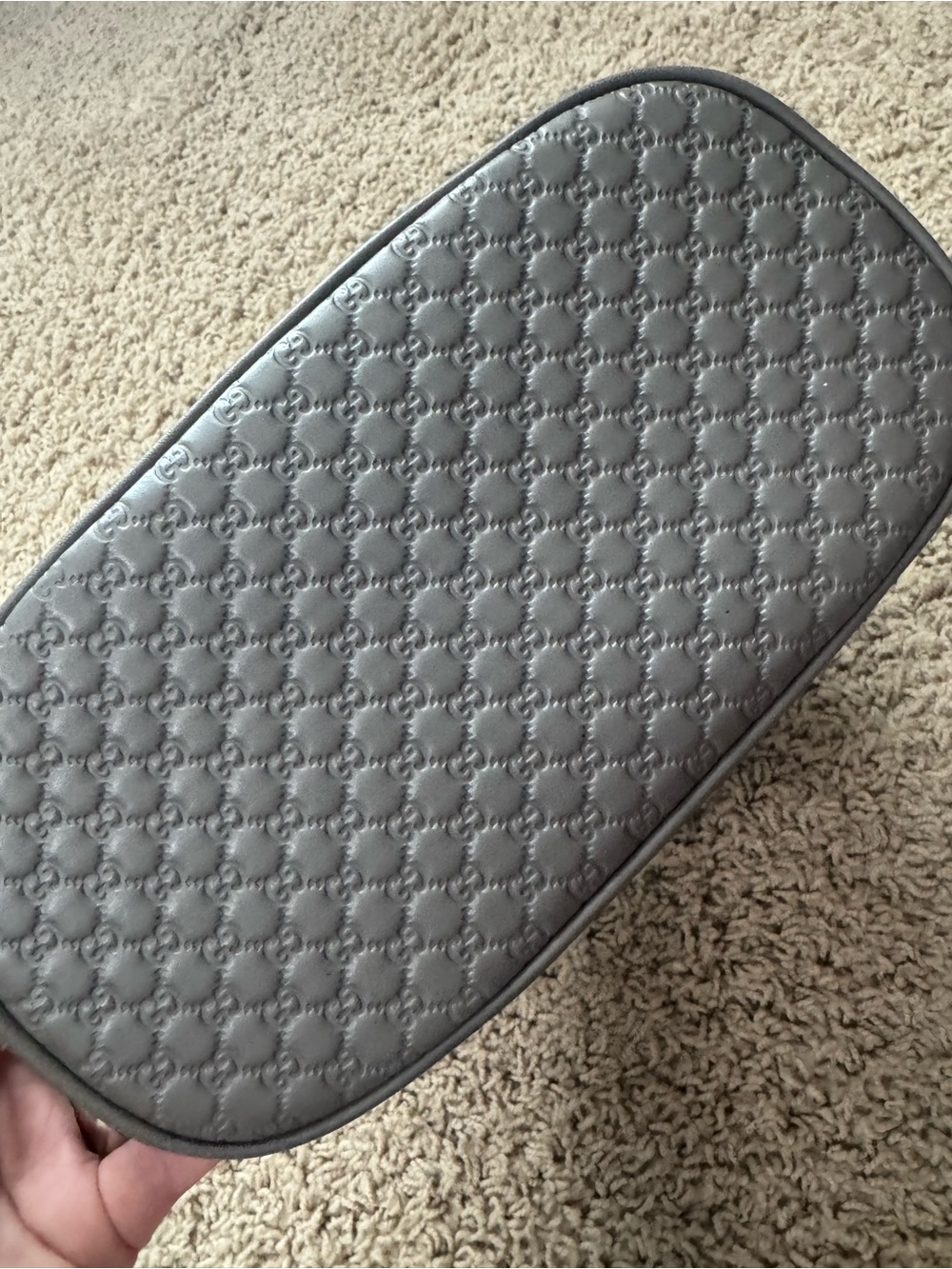 Gucci Grey Microguccissima Leather Mini Dome Crossbody Bag - Picture 9 of 16